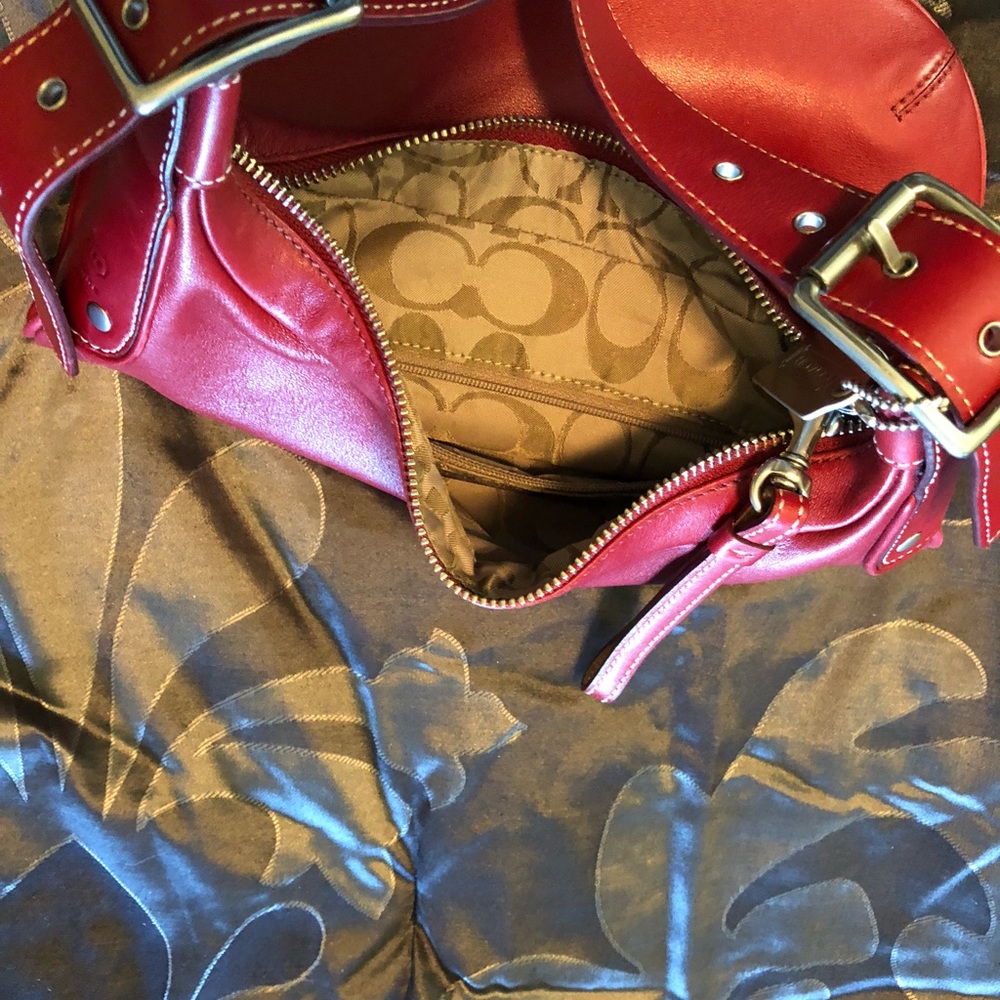 Coach Red Hobo Bag - Picture 6 of 8